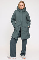 MAZINE Basic padded parka jas bottle groen van GRS voor dames | Sophie Stone