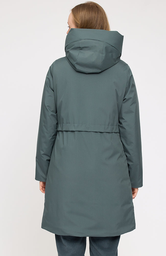 MAZINE Basic padded parka jas bottle groen van gerecycled polyester voor dames | Sophie Stone