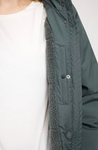 MAZINE Basic padded parka winterjas groen van GRS voor dames | Sophie Stone
