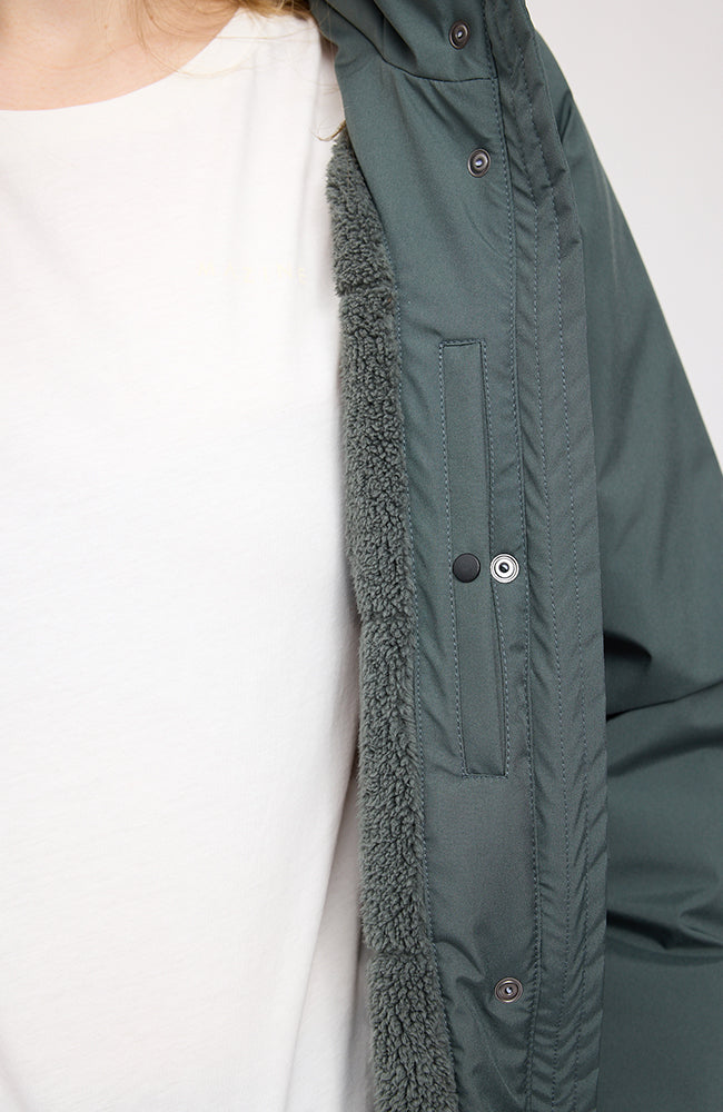 MAZINE Basic padded parka winterjas groen van GRS voor dames | Sophie Stone