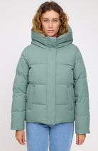 MAZINE Basic Puffer jas jade groen van GRS voor dames | Sophie Stone