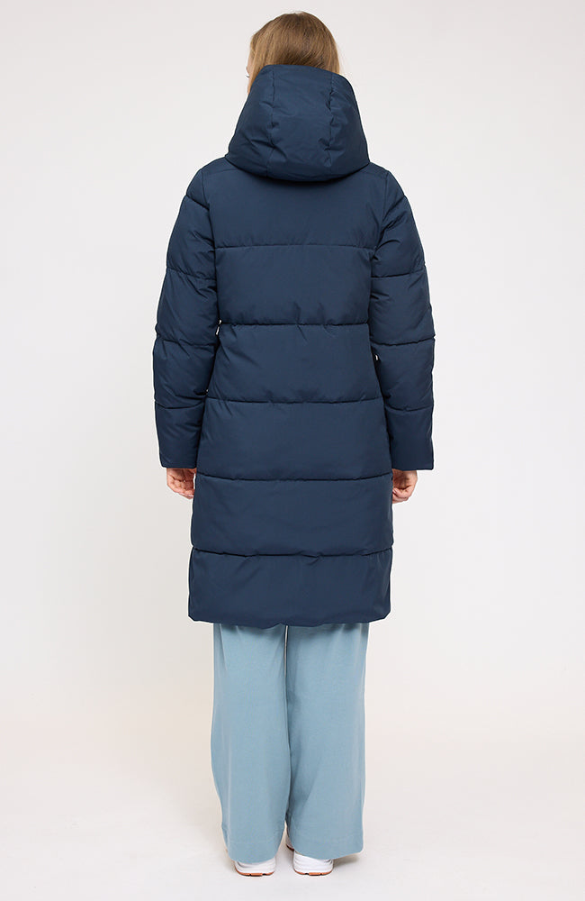 MAZINE Basic Puffer jas dark navy gerecycled polyester voor dames | Sophie Stone