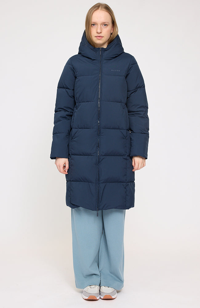 MAZINE Basic Puffer jas dark navy  van GRS voor vrouwen | Sophie Stone