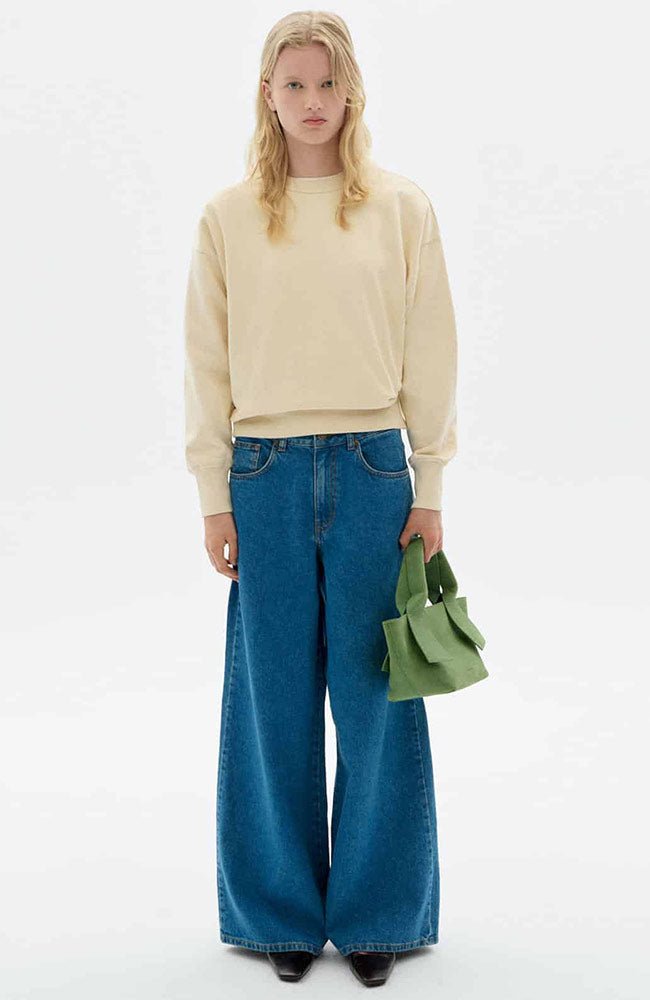 Thinking MU Bird Jodie sweater white from organic cotton for women | Sophie Stone