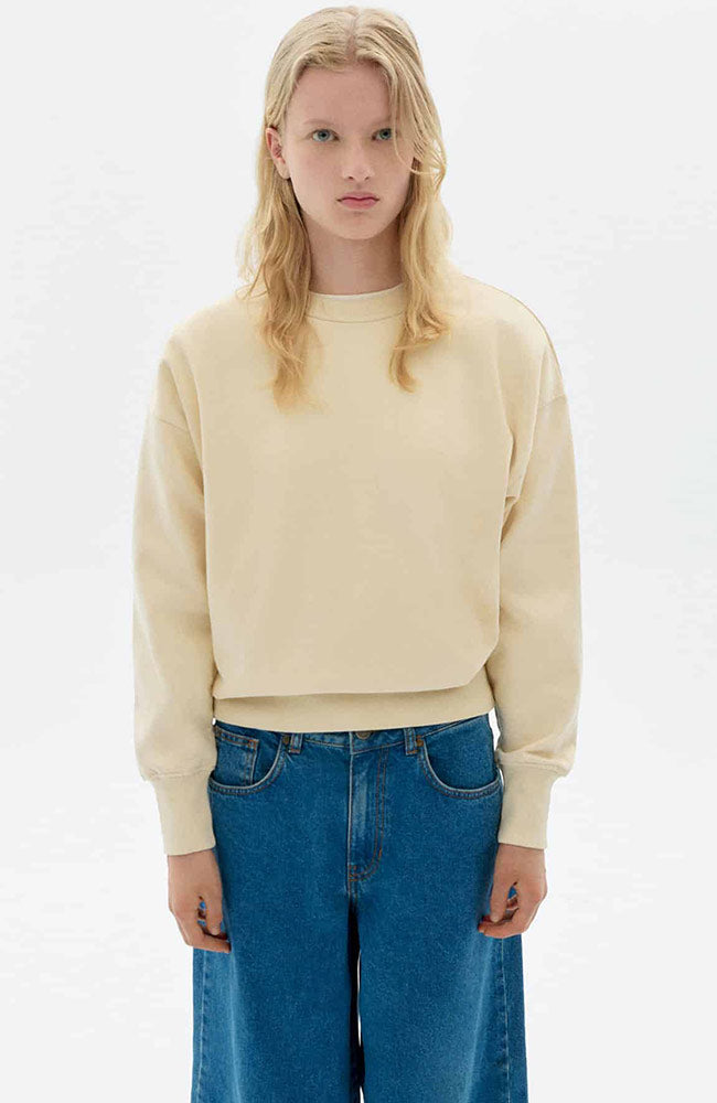 Thinking MU bird Jodie sweater white from organic cotton for women | Sophie Stone