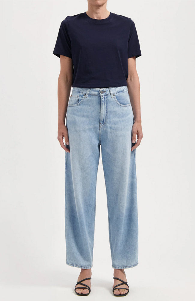 MUD Jeans Brooke Flow Barrel Jeans Stone Vintage Cotton Women's | Sophie Stone