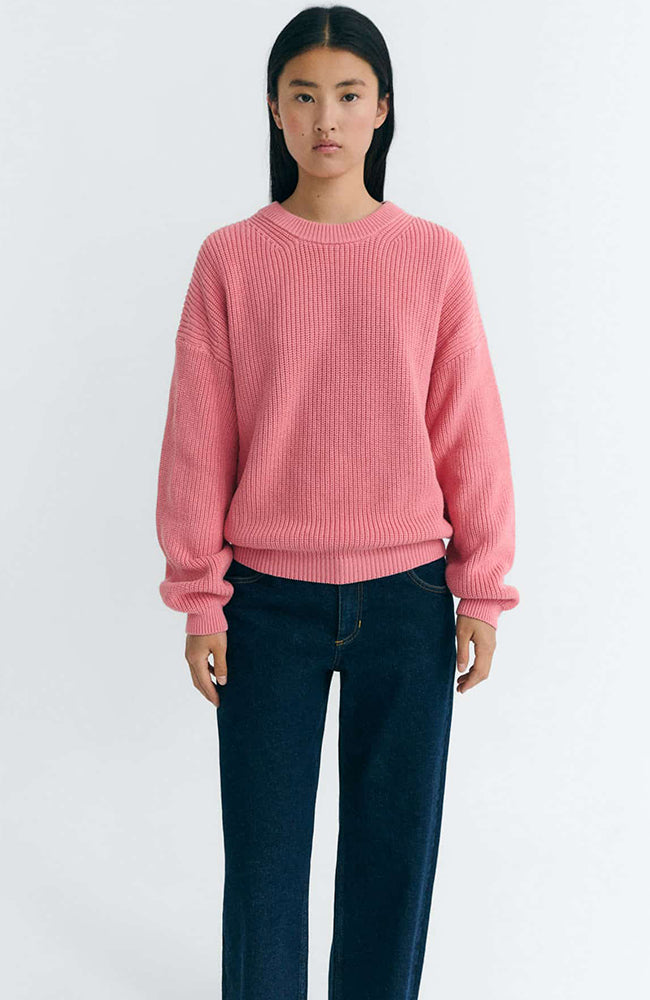 Thinking MU Carmen sweater pink from organic cotton for women | Sophie Stone