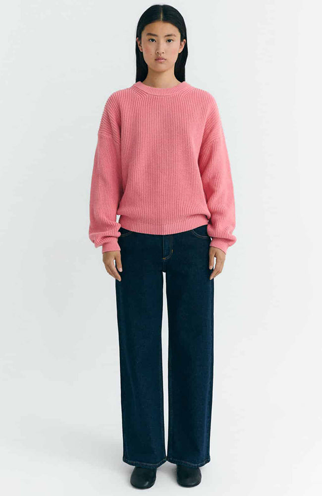 Thinking MU Carmen sweater pink in organic cotton for women | Sophie Stone