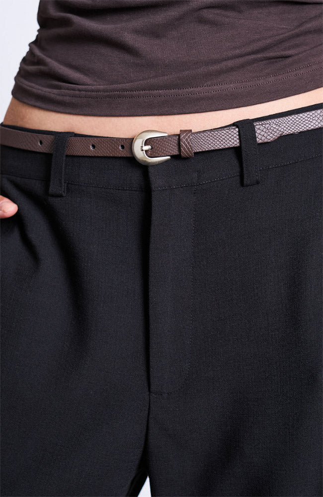 JAN N JUNE Seryl riem snake brown van 34% Uppeal™ uniseks | Sophie Stone