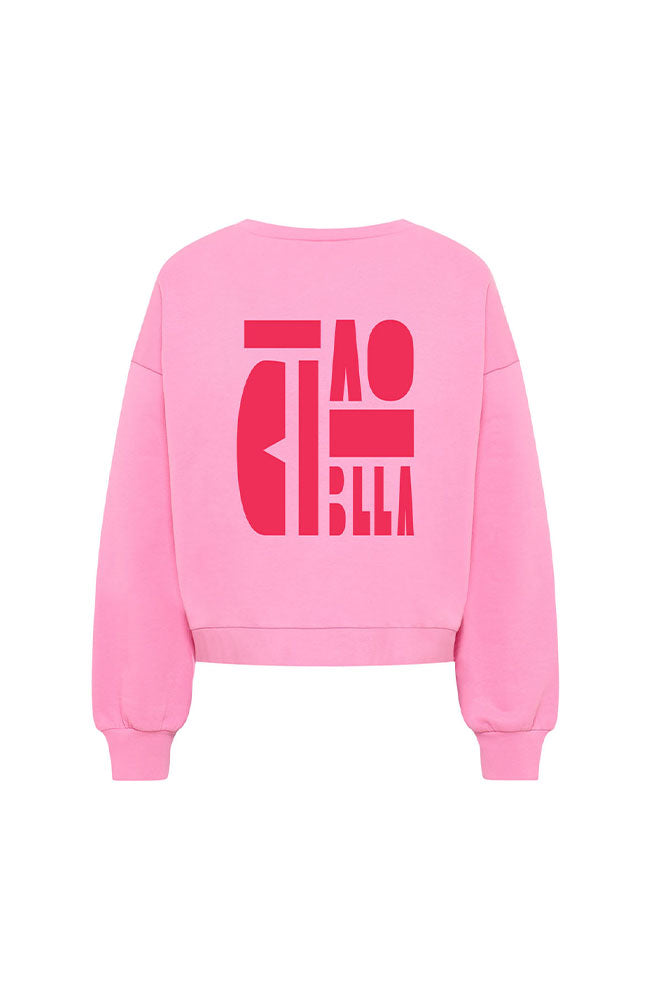 Lanius Ciao bella trui roze gemaakt van bio katoen vrouwen | Sophie Stone