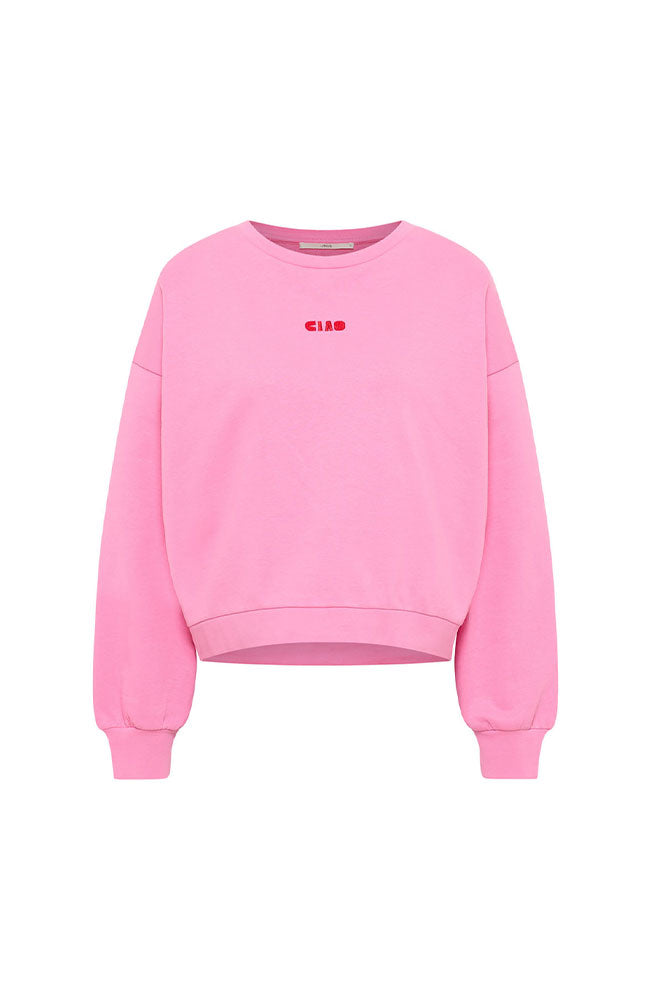 Lanius Ciao bella trui pink gemaakt van bio katoen voor dames | Sophie Stone