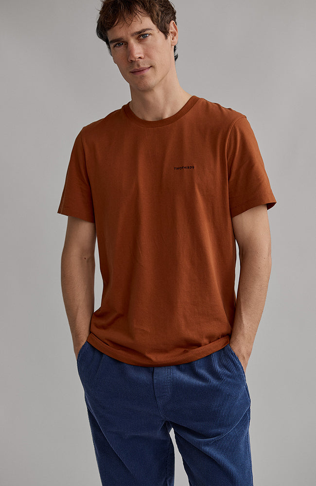 TWOTHIRDS Cookstown t-shirt umber orange from organic cotton for men | Sophie Stone, among others