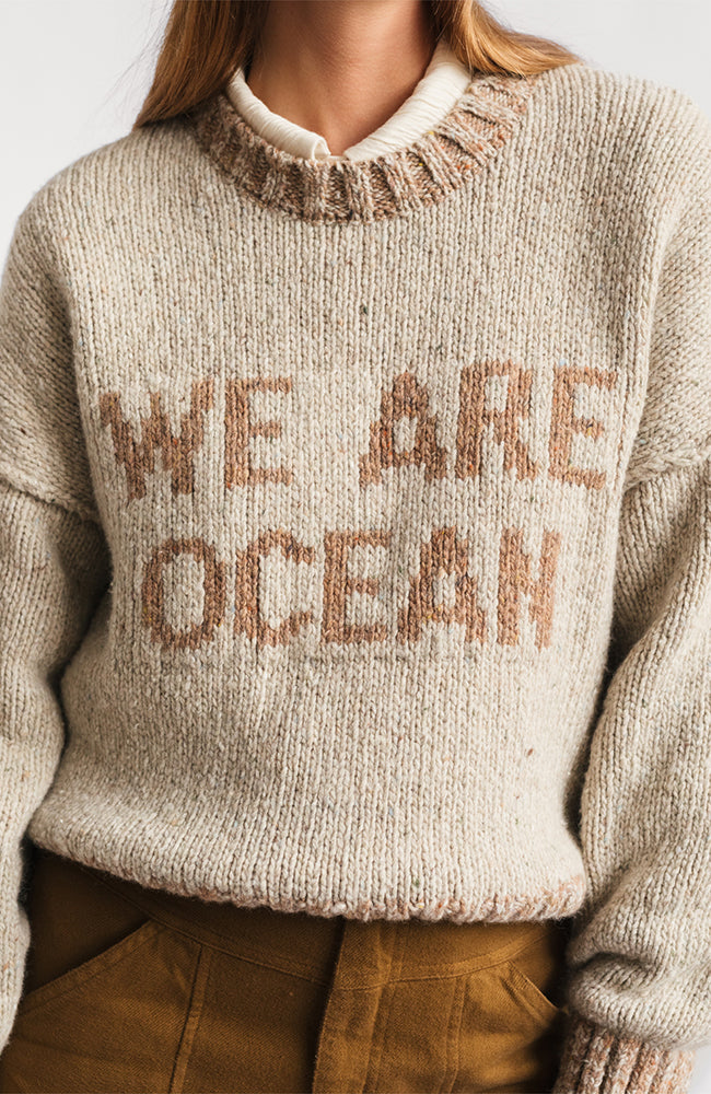 TWOTHIRDS Cushendall wool sweater beige for women | Sophie Stone