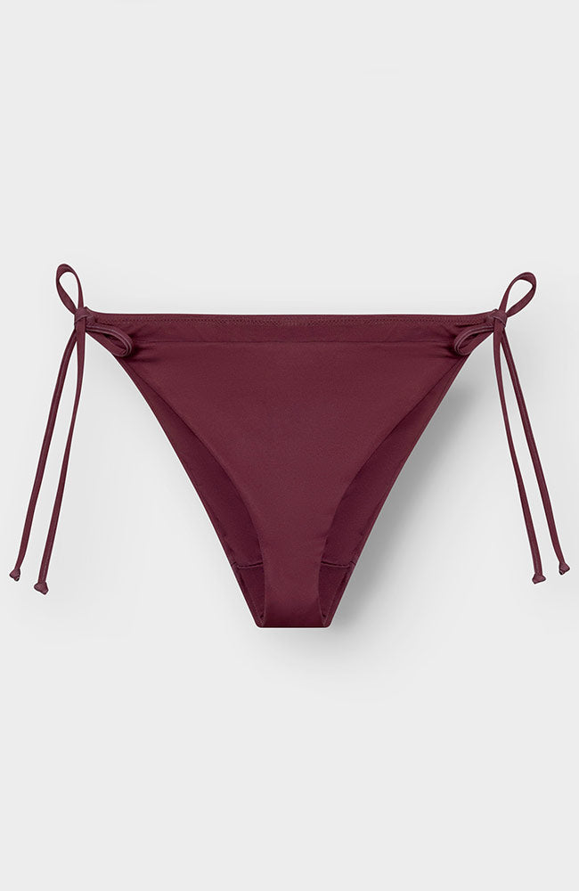 Dedicated Gopa burgundy recycled PET women's bikini bottoms | Sophie Stone
