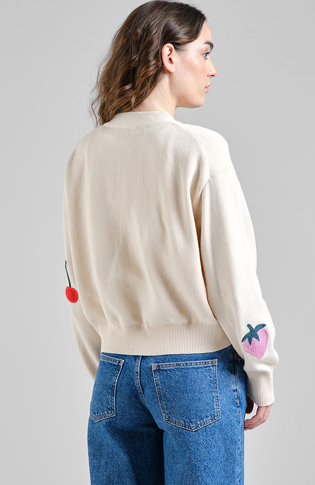 Dedicated Kanan vest vanilla white berries made from organic cotton for women | Sophie Stone