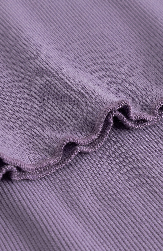 Dedicated Rib top in purple haze organic cotton for women | Sophie Stone