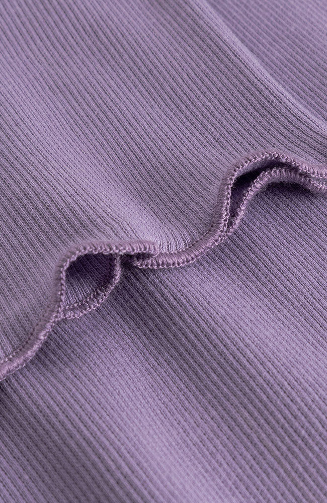 Dedicated Rib top in purple organic cotton for women | Sophie Stone