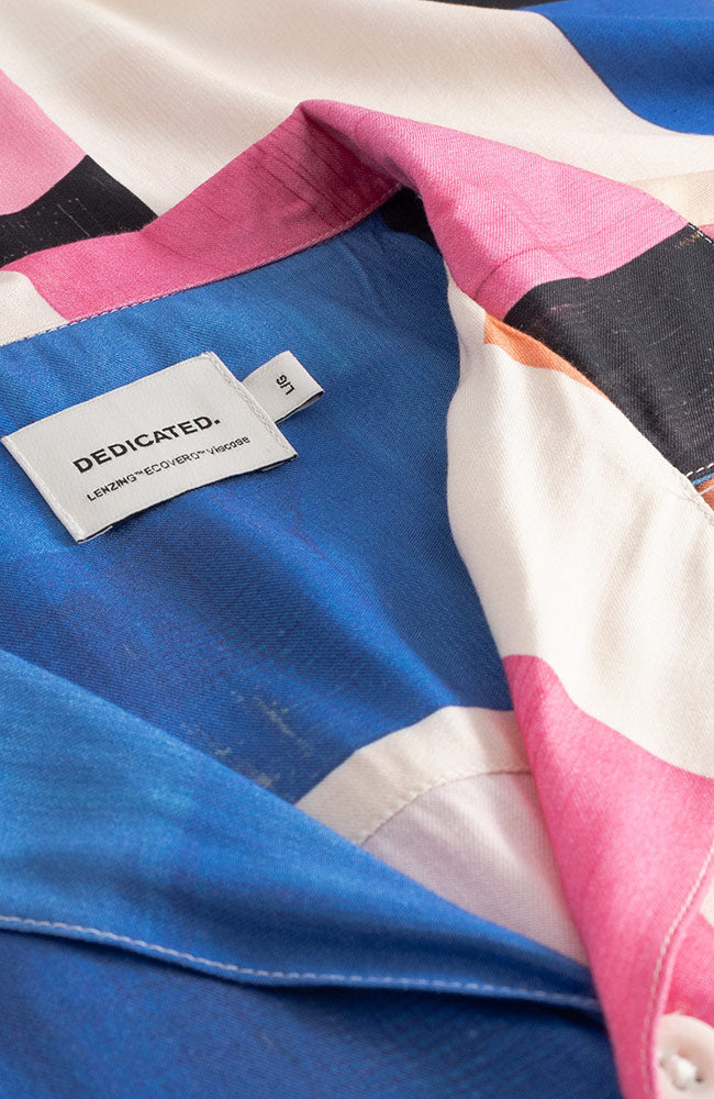 Dedicated Marstrand Shirt with Abstract Blocks, Ecovero, Men's | Sophie Stone