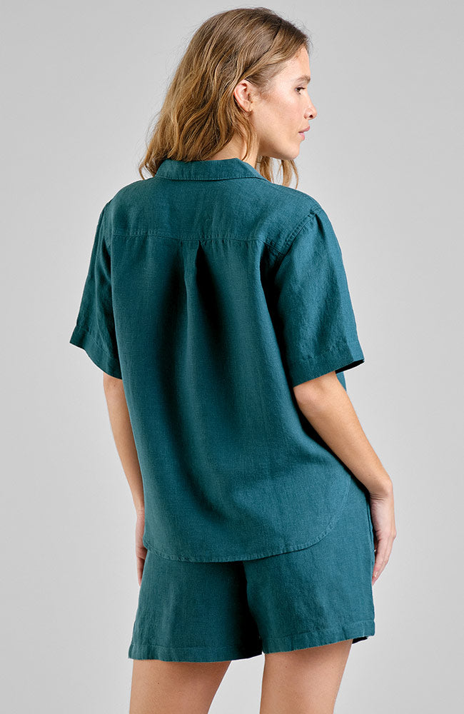 Dedicated Torup Blouse in Green, Made from Organic Cotton, for Women | Sophie Stone