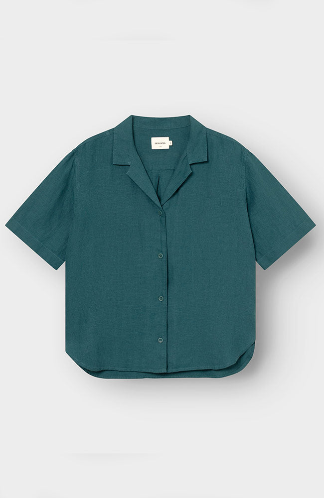 Dedicated Torup Blouse in Green, Made from Organic Cotton for Women | Sophie Stone