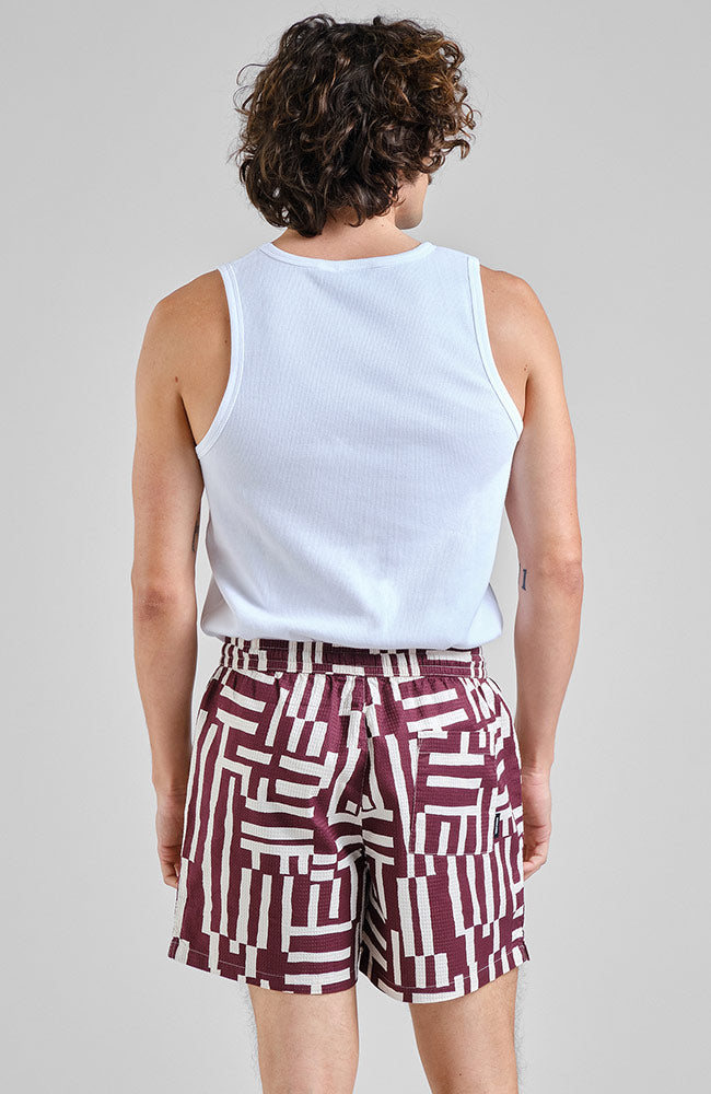 Dedicated Essingen Shorts, Fig Red, Organic Cotton, Men's | Sophie Stone