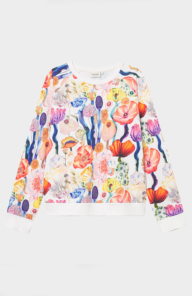 Dedicated Ystad Sweater with Fantasy Flowers, Organic Cotton, Women's | Sophie Stone