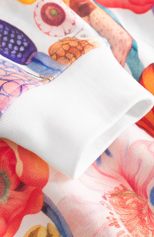 Dedicated Ystad Sweater with Fantasy Flowers, Organic Cotton, Women's | Sophie Stone