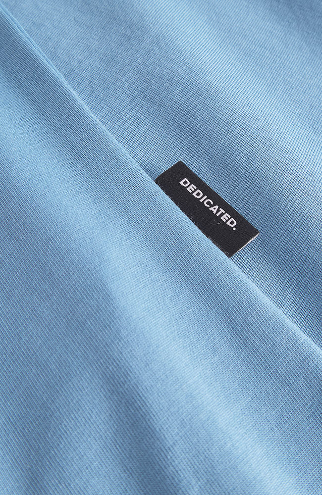 Dedicated Visby base t-shirt blue organic cotton women | Sophie Stone
