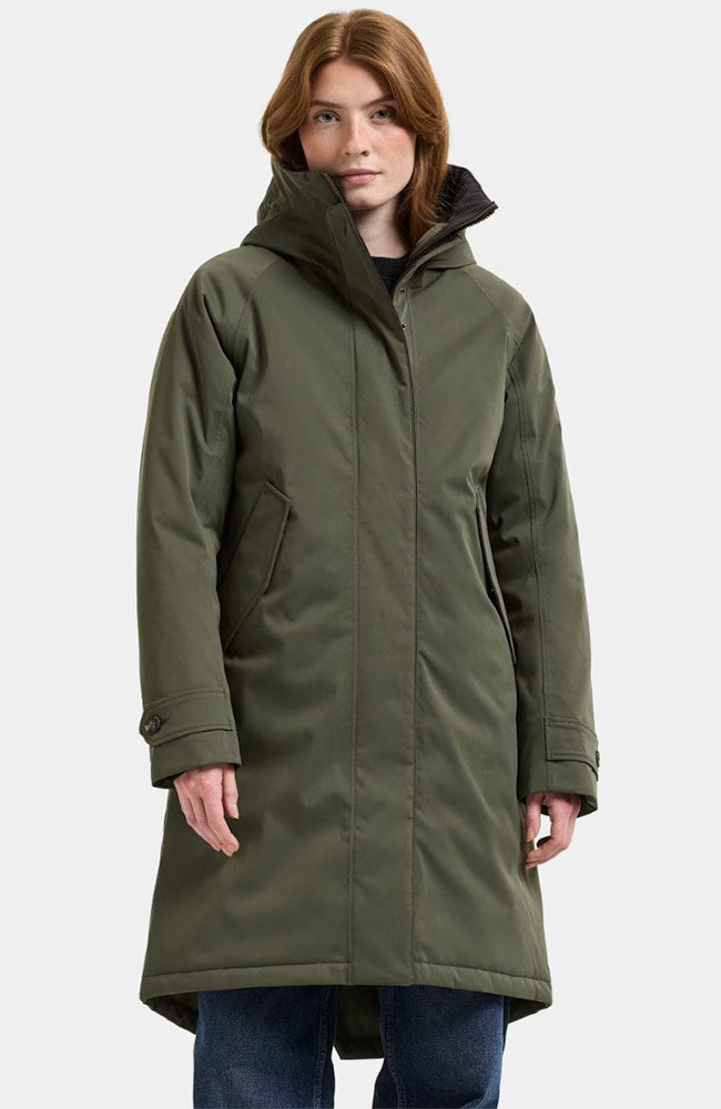 DIDRIKSONS Luna parka jas deep green voor dames | Sophie Stone