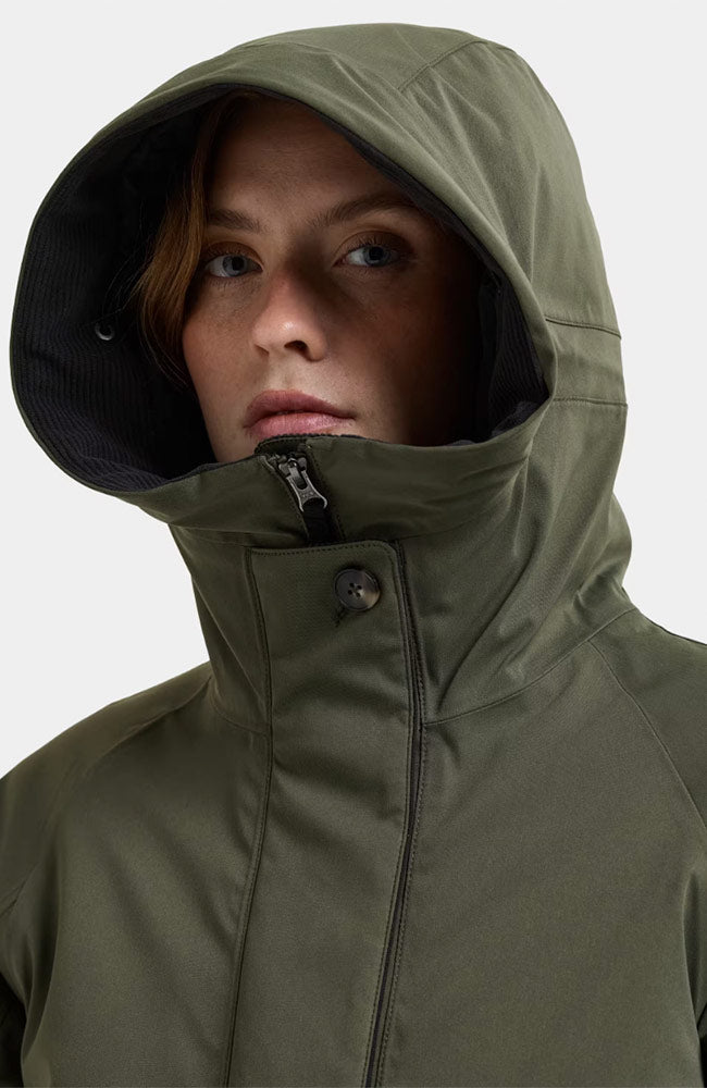 DIDRIKSONS Luna parka jas deep green voor dames | Sophie Stone