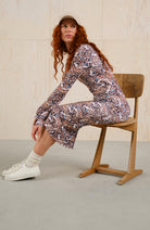 Dedicated Rib jurk lofta vlinder biologisch katoen voor dames | Sophie Stone