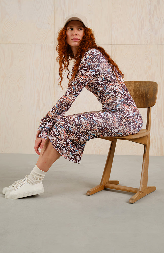 Dedicated Rib jurk lofta vlinder biologisch katoen voor dames | Sophie Stone