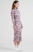 Dedicated Rib jurk lofta butterfly wings biologisch katoen voor dames | Sophie Stone