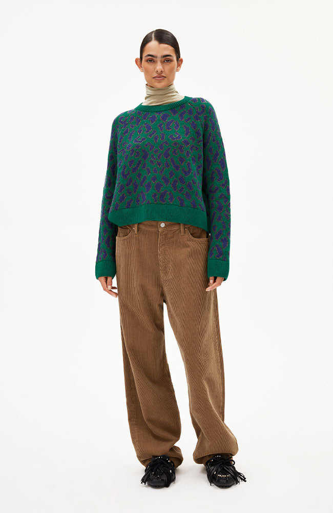 ARMEDANGELS Diliriaa sweater leopaa emerald green from recycled wool women | Sophie Stone among others