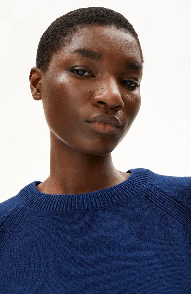 ARMEDANGELS Diliriaa sweater blue noon from sustainable wool woman | Sophie Stone