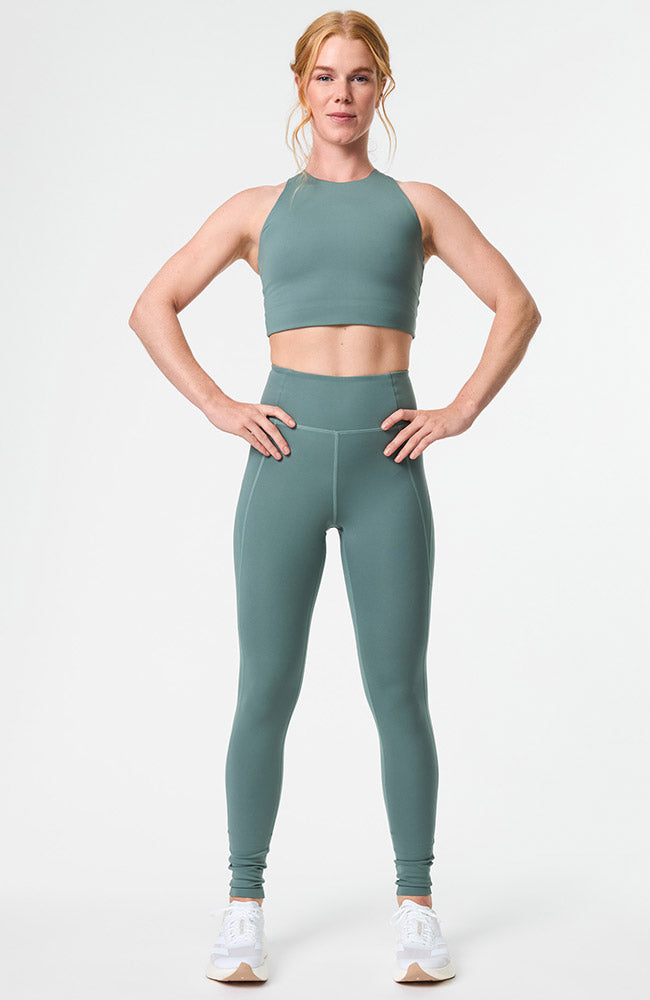 Girlfriend collective compressive high-rise legging hunter RPET dames | Sophie Stone
