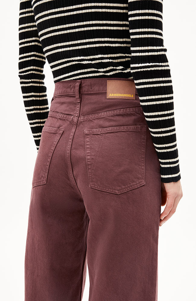 ARMEDANGELS Enijaa jeans dark berry by GRS cotton for women | Sophie Stone