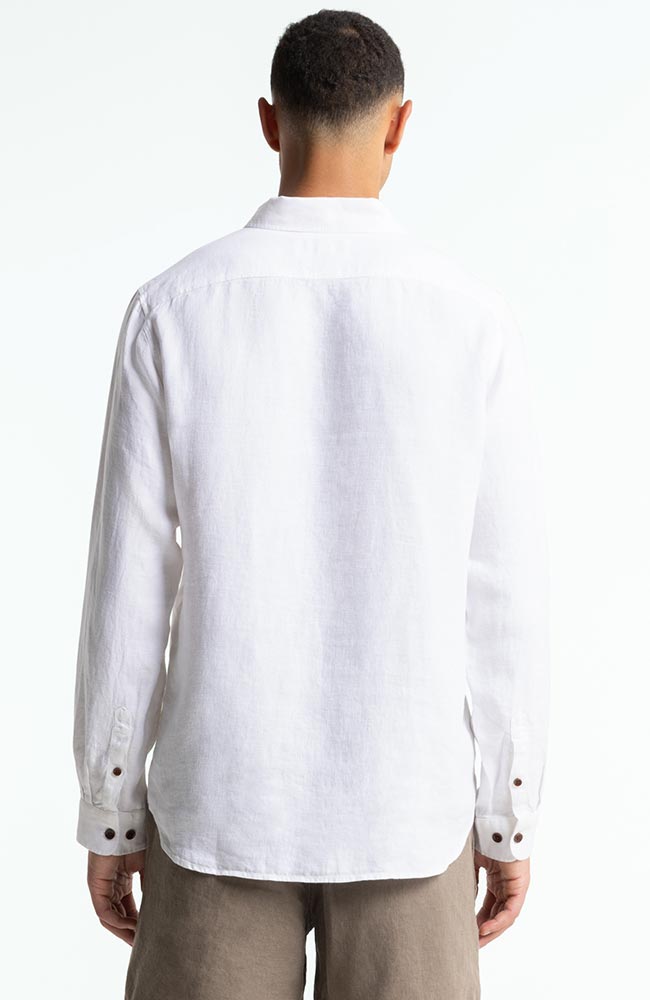 Kings of Indigo Enda overhemd white 100% linnen voor heren | Sophie Stone