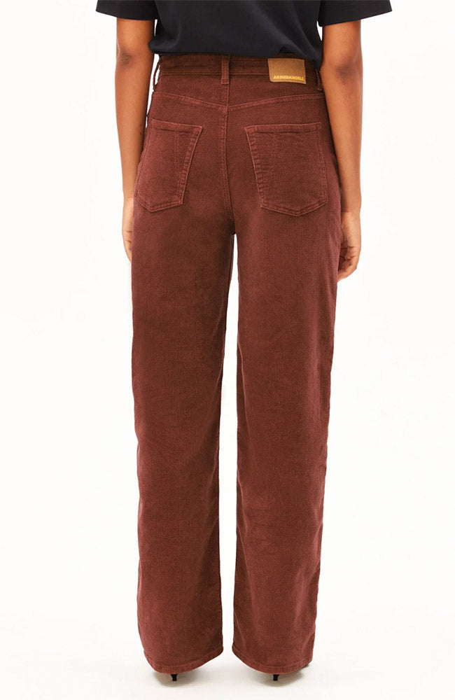 ARMEDANGELS Enijaa corduroy broek rustwood GOTS biologisch katoen dames | Sophie Stone