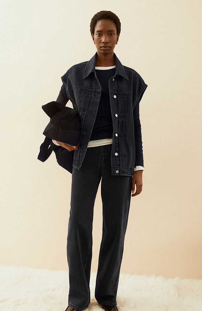 ARMEDANGELS Enijaa spijkerbroek ebony zwart gerecycled katoen voor dames | Sophie Stone