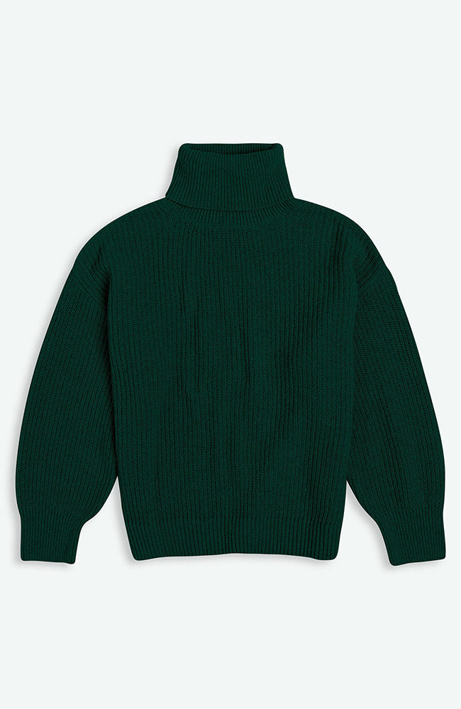 Kings of Indigo Enyu sweater dark green voor dames | Sophie Stone