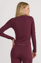 Organic Basics Everyday regular long sleeve plum including organic cotton for women | Sophie Stone