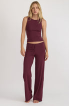 Organic Basics Everyday straight leg pants red including organic cotton for women | Sophie Stone