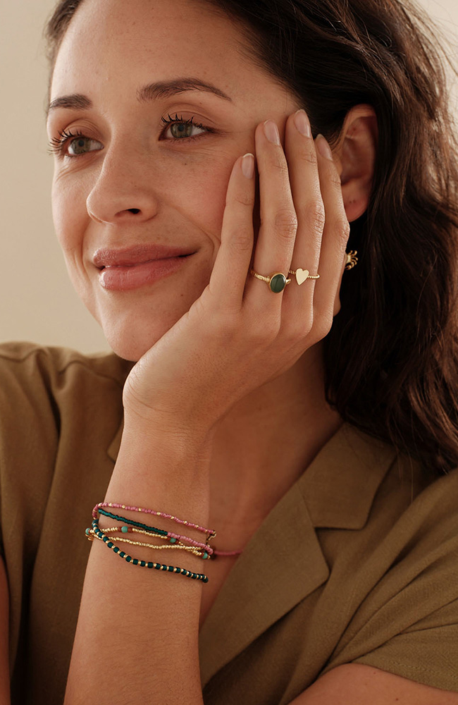 A Beautiful Story Experience armband aventurijn messing dames | Sophie Stone
