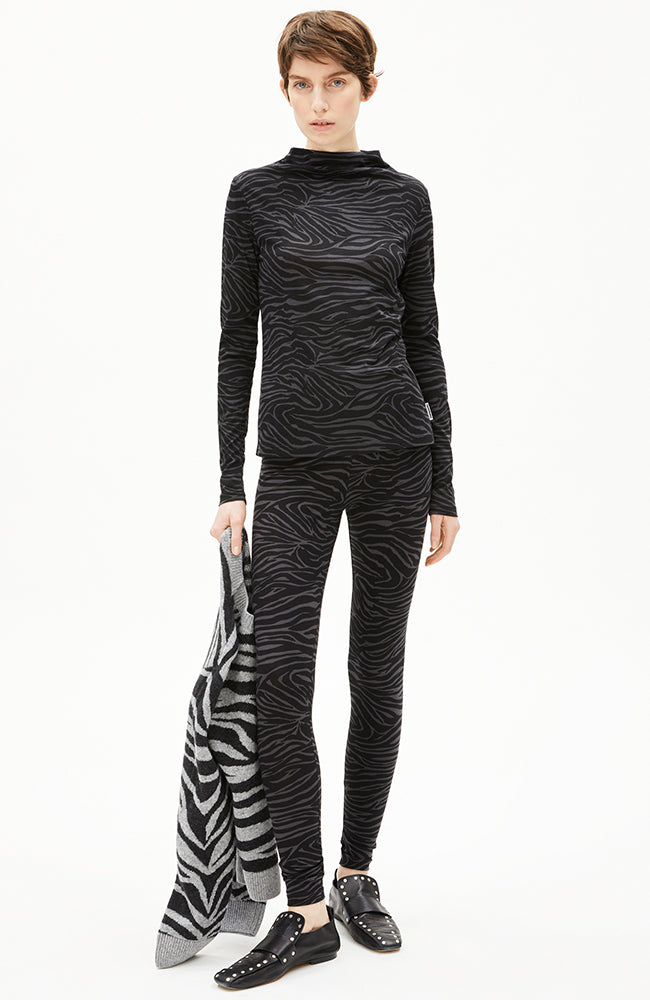 ARMEDANGELS Faribaa zebraraa legging zwart van bio katoen vrouwen | Sophie Stone