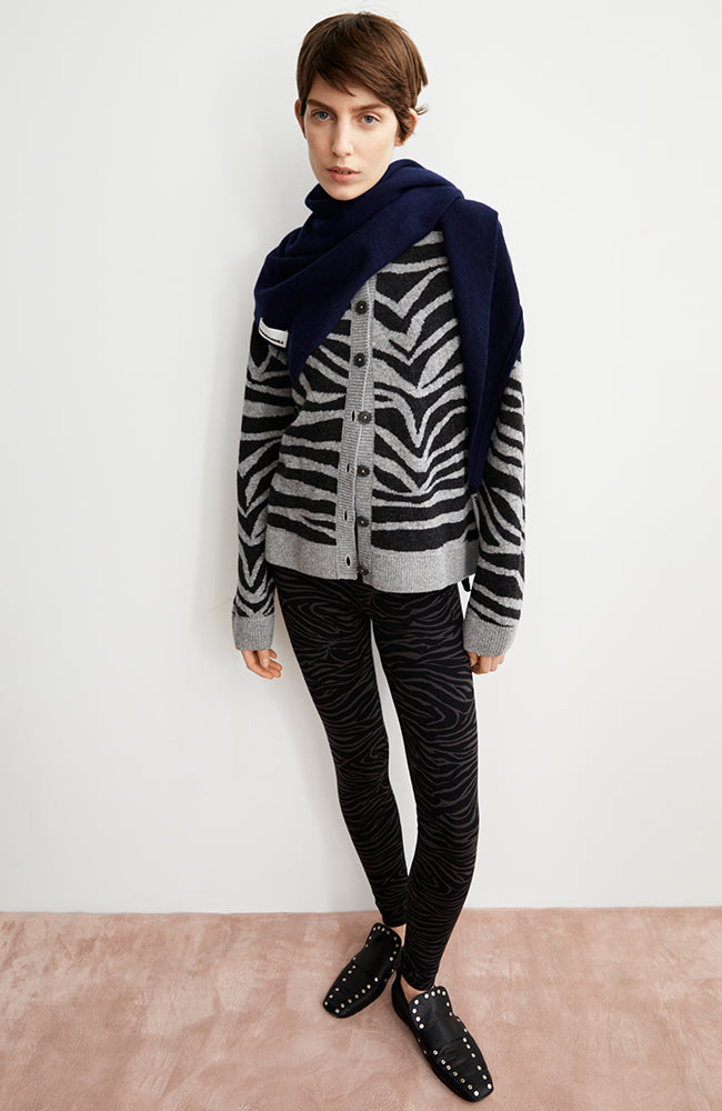 ARMEDANGELS Faribaa zebra legging zwart van biologisch katoen dames | Sophie Stone