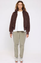 MAZINE Faux fur blouson jas bruin van GRS voor dames | Sophie Stone