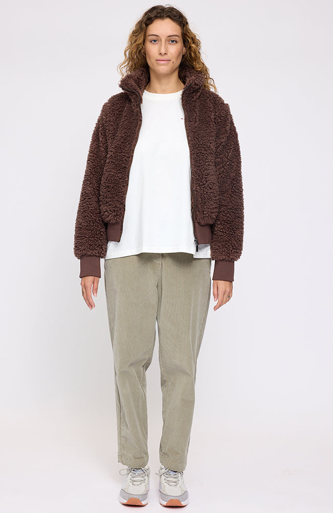 MAZINE Faux fur blouson jas bruin van GRS voor dames | Sophie Stone