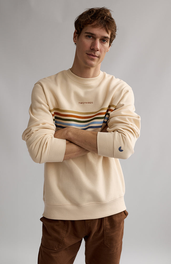 TWOTHIRDS Fanore sweater vintage ecru from organic cotton for men | Sophie Stone