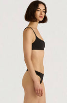 Organic Basics Flex Lace thong black from organic cotton woman | Sophie Stone